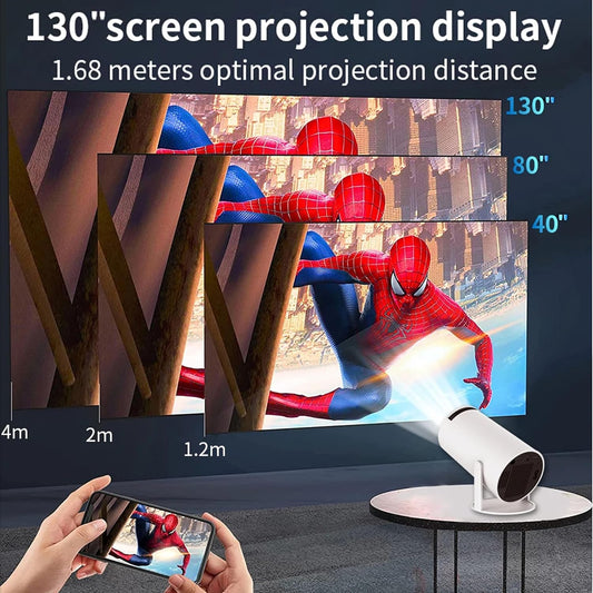 4K Portable Smart HD Projector with WiFi & Bluetooth Android 180°